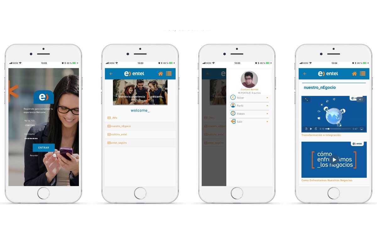 Entel · App Welcome — proyecto desarrollado por Blubinest